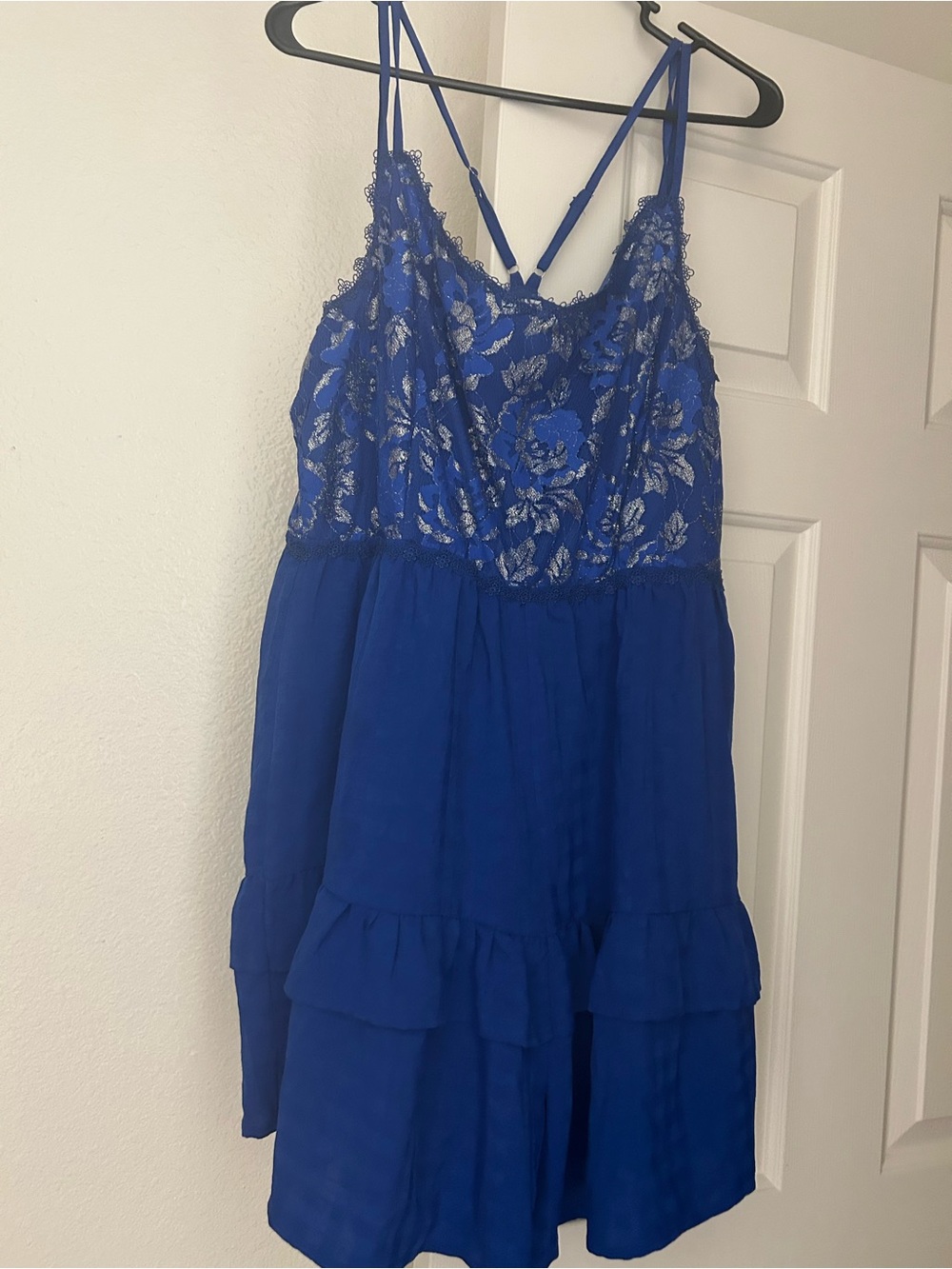 Lipsy Royal Blue Lace Cami Dress